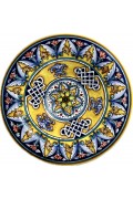 Assisi 35cm Blue Yellow Flower Plate