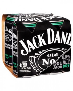 Jack Daniels Double Jack And Dry Cans 375ml