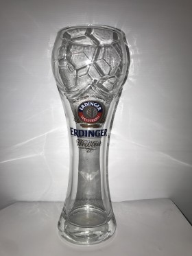 Glass Erdinger With Soccer Ball