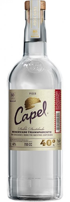 Pisco Capel 40 Percent Transparente