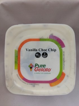 Pure Gelato Vanilla Choc Chip Gelato 1lt