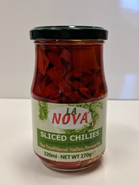 La Nova Sliced Chilies 270gr