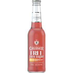 Vodka Cruiser Mango Raspberry Zero Sugar 275m