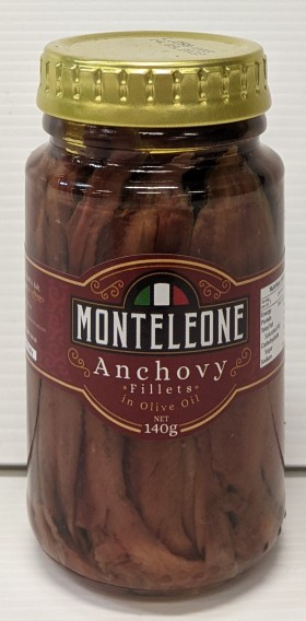 Monteleone Anchovy Fillets In Olive Oil 140gr