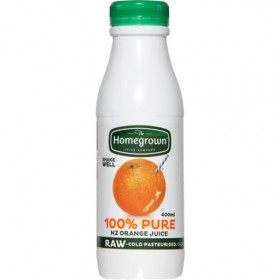 Homegrown Orange Juice 400ml Raw Cold Pressed