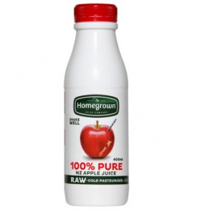 Homegrown Apple Juice 400ml Raw Cold Pressed 400