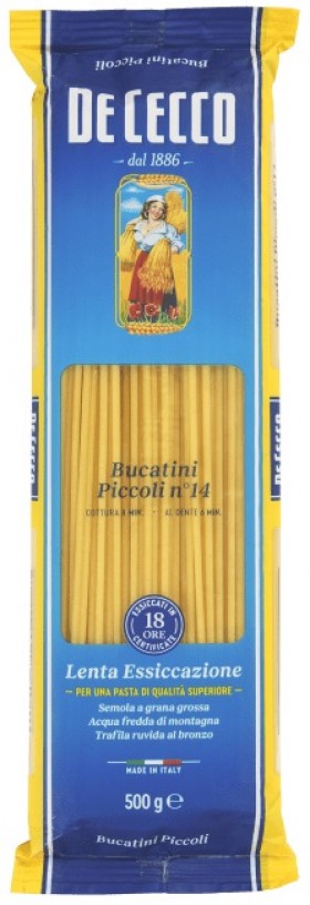 De Cecco No 14 Bucatini Piccoli Pasta 500gr