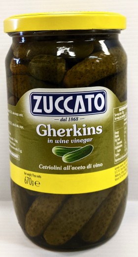 Zuccato Gherkins 670gr In Vinegar