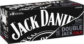 Jack Daniels 10pk Double Jack And Cola No Sugar