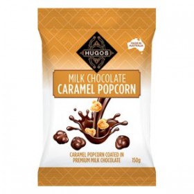 Hugos Milk Chocolate Caramel Popcorn 150gr