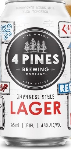Four Pines Japanese Lager Cans 375ml