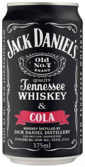Jack Daniels And Cola Cans 375ml