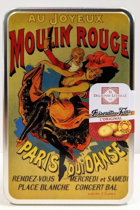 Delaunay Levelle Moulin Rouge Butter Biscuits Tin 300g
