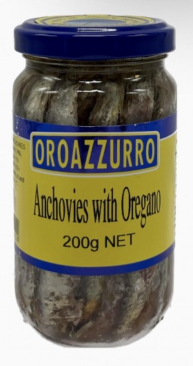 Oroazzurro 200g Anchovies With Oregano Jar