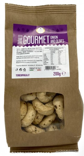 Terre Taralli Gourmet Onion And Olives 200g