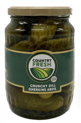 Country Fresh Crunchy Dill Gherkins 680g
