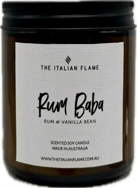 The Italian Flame Rum Baba Medium Candle