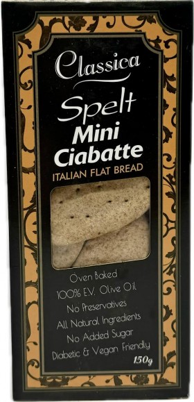 Classica Spelt Mini Ciabatte Italian Flat Bread