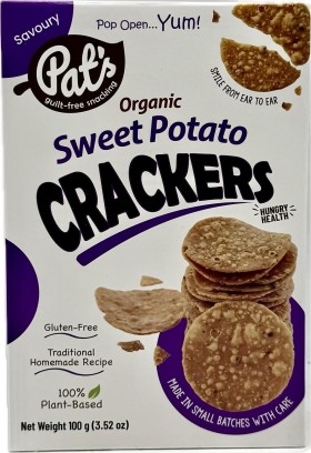 Pats Organic Sweet Potato Crackers 100g