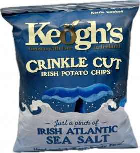 Keoghs Crinkle Cut Sea Salt Irish Chips 125g
