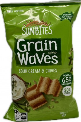 Grain Waves Sour Cream E Chives 90g