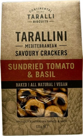 Continental Taralli Sundried Tomato E Basil 125g