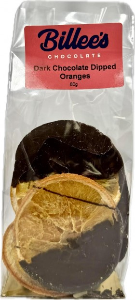 Billees Dark Chocolate Dipped Oranges 80g