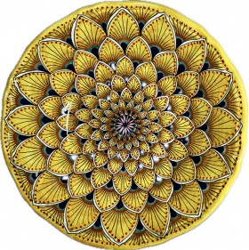 Assisi 35cm Yellow Ceramic Bowl