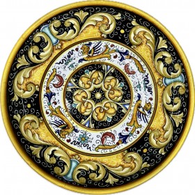 Assisi 30cm Black Feather Bowls