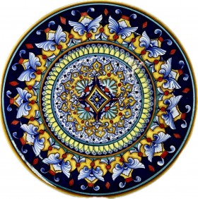 Assisi 35cm Dark Blue Feather Plate