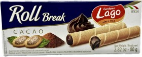Lago Chocolate Roll Break Wafers 80g