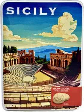 Italia Sicily Tin Limoncello Biscuit 300g