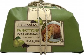 Chiostro Pear Choc Panettone Hand Wrapped 750g