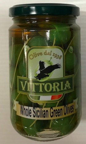 Vittoria Sicilian Green Olives 295grams