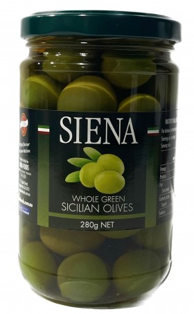 Siena Sicilian Green Olives 280gr