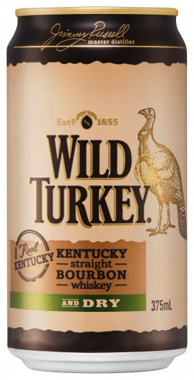 Wild Turkey and Dry Cans 375ml
