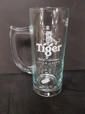 Glass Tiger Beer Mug 300ml