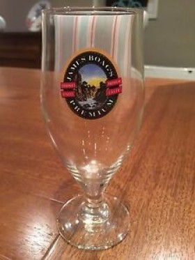 Glass James Boags Coloured Label