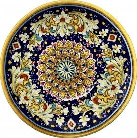Assisi 25cm Dark Blue Flowers Bowl