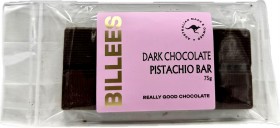 Billees Dark Chocolate Pistachio Bar 75g
