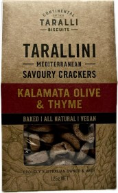 Continental Tarallini Kalamata Olive E Thyme 125