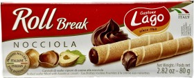Lago Nocciola Hazelnut Roll Break Wafers 80g