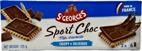 St Georges Sport Choc Milk Choc Biscuits 125g