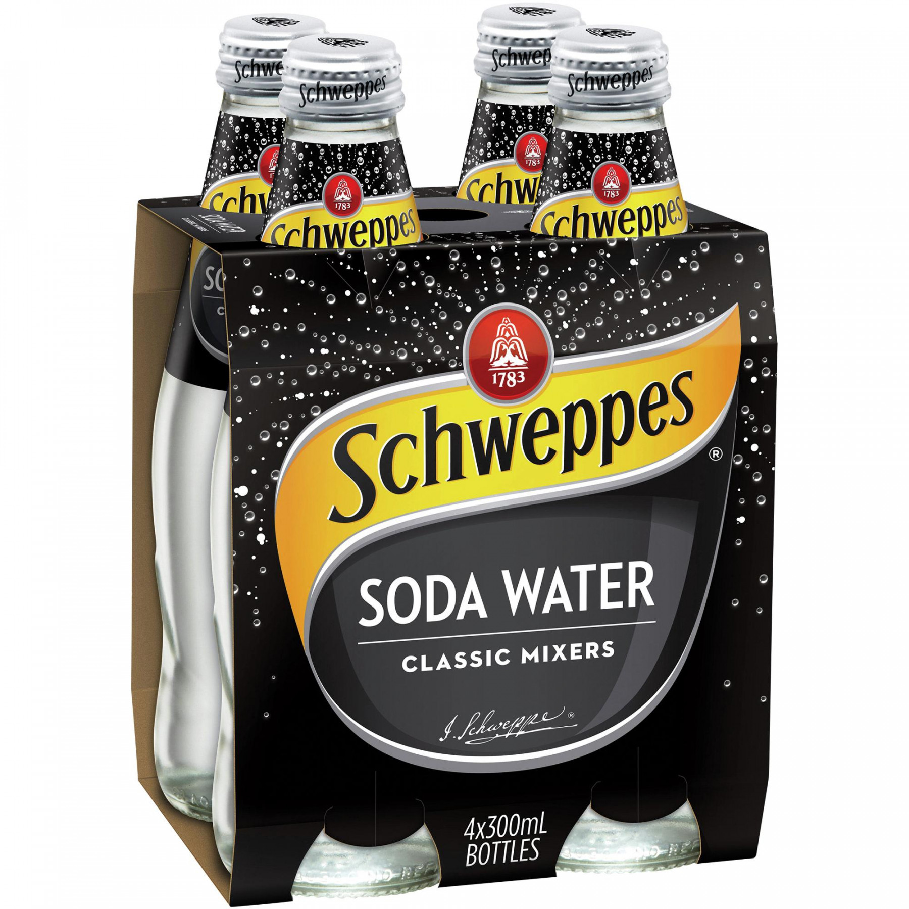 Schweppes 300ml Soda Water Soft Drinks Amatos Liquor Mart Shop