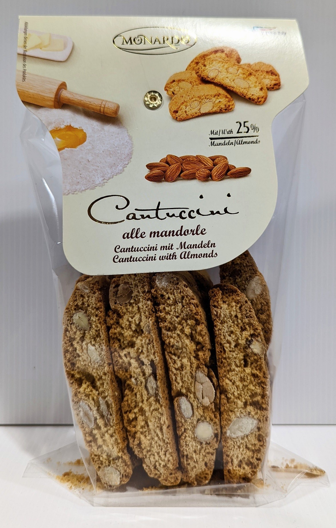 Monardo Bag Almond Cantuccini 240gr - Biscuits - Amatos Liquor Mart | Shop