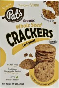 Pats Organic Whole Seed Crackers Original 100g