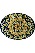 Assisi 38cm Oval Dark Blue Flower Platter