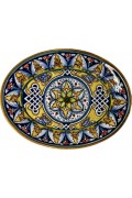 Assisi 38cm Light Blue Flowers Oval Platter