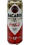 Bacardi Spiced Rum And Coca Cola 330ml